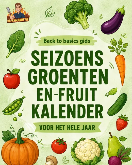 Cover van de seizoenskalender voor groente en fruit